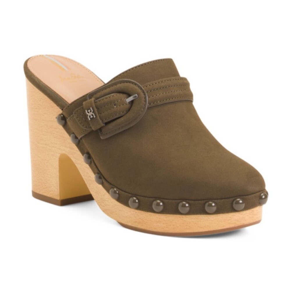 New Sam Edelman olive green slip-on clogs 7